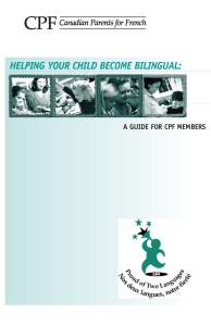 “Helping Your Child Become Bilingual”